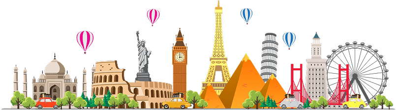 Country destination illustration