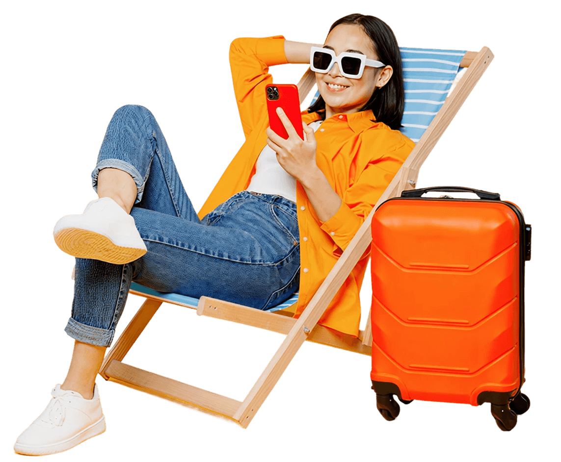 Travel freely with eSIM illustration